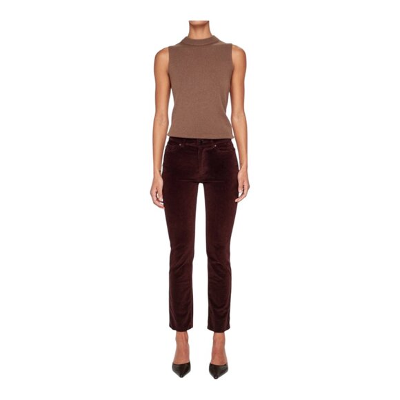 DL1961 Mara Velvet Ankle Pants sz 26x27 Mulberry Purple - Picture 1 of 9